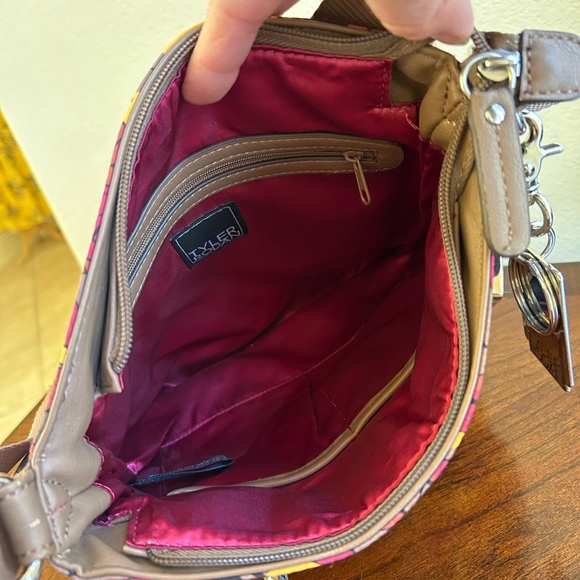 NWOT Tyler Rodan crossbody bag with multiple zipper pockets - Picture 5 of 9